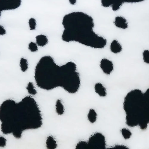 Premium Flat Bed - Black Cow Fur