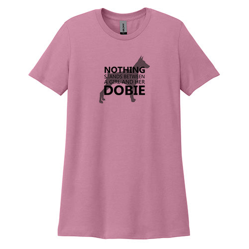 A girl and her Dobie Shirt
