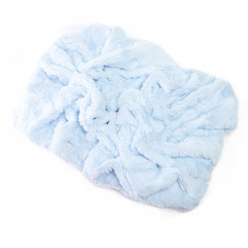 Premium Nesting Bed - Baby Blue Minky Fur