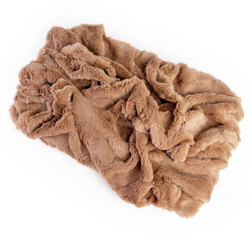 Premium Nesting Bed - Mocha Brown Minky Fur