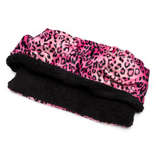 Premium Pocket Bed - Pink Leopard Velboa Fur