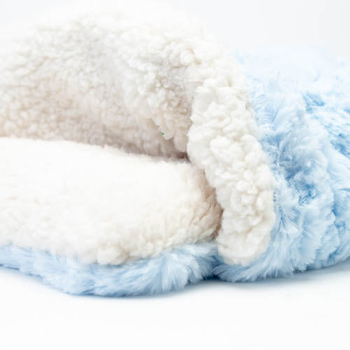 Premium Pocket Bed - Baby Blue Minky Fur