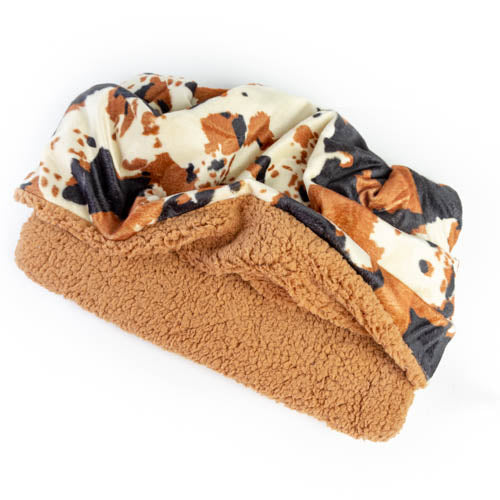 Premium Pocket Bed - Tan Cow Velboa Fur