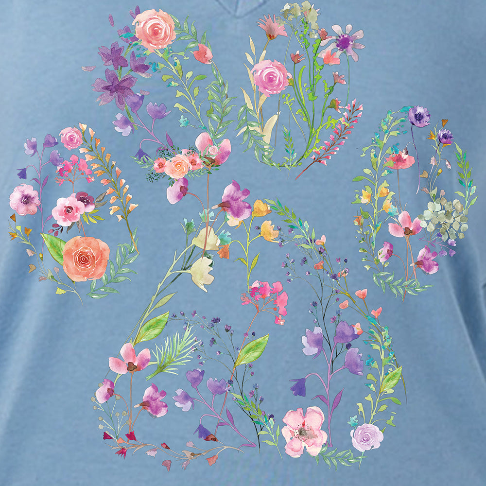 Wildflower Paw Graphic T-Shirt