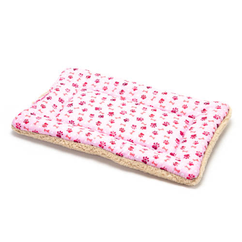 Flat Bed - Pink Paw Cotton