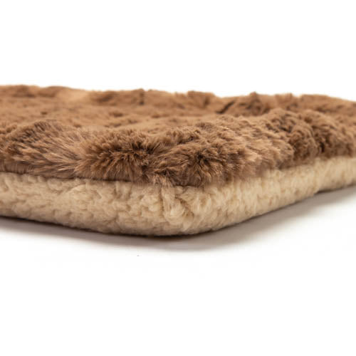 Premium Flat Bed - Mocha Brown Fur