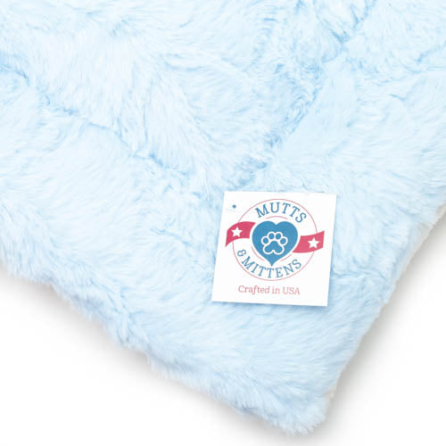 Premium Flat Bed - Baby Blue Fur